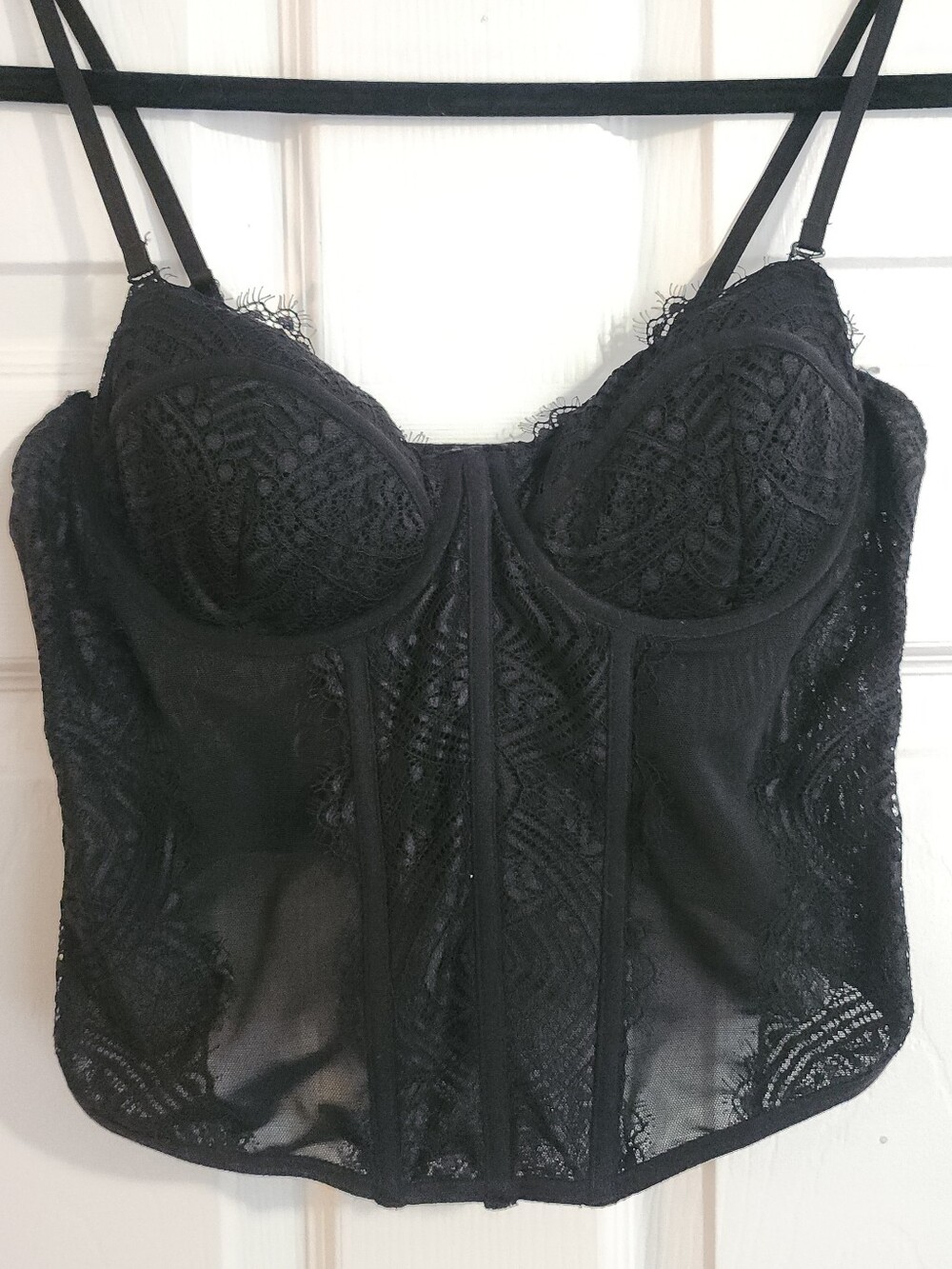 Garage Clothing Black Lace Corset Top